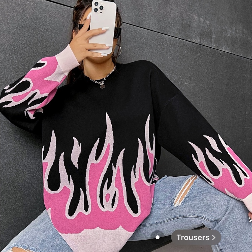 Fire Flames Sweater